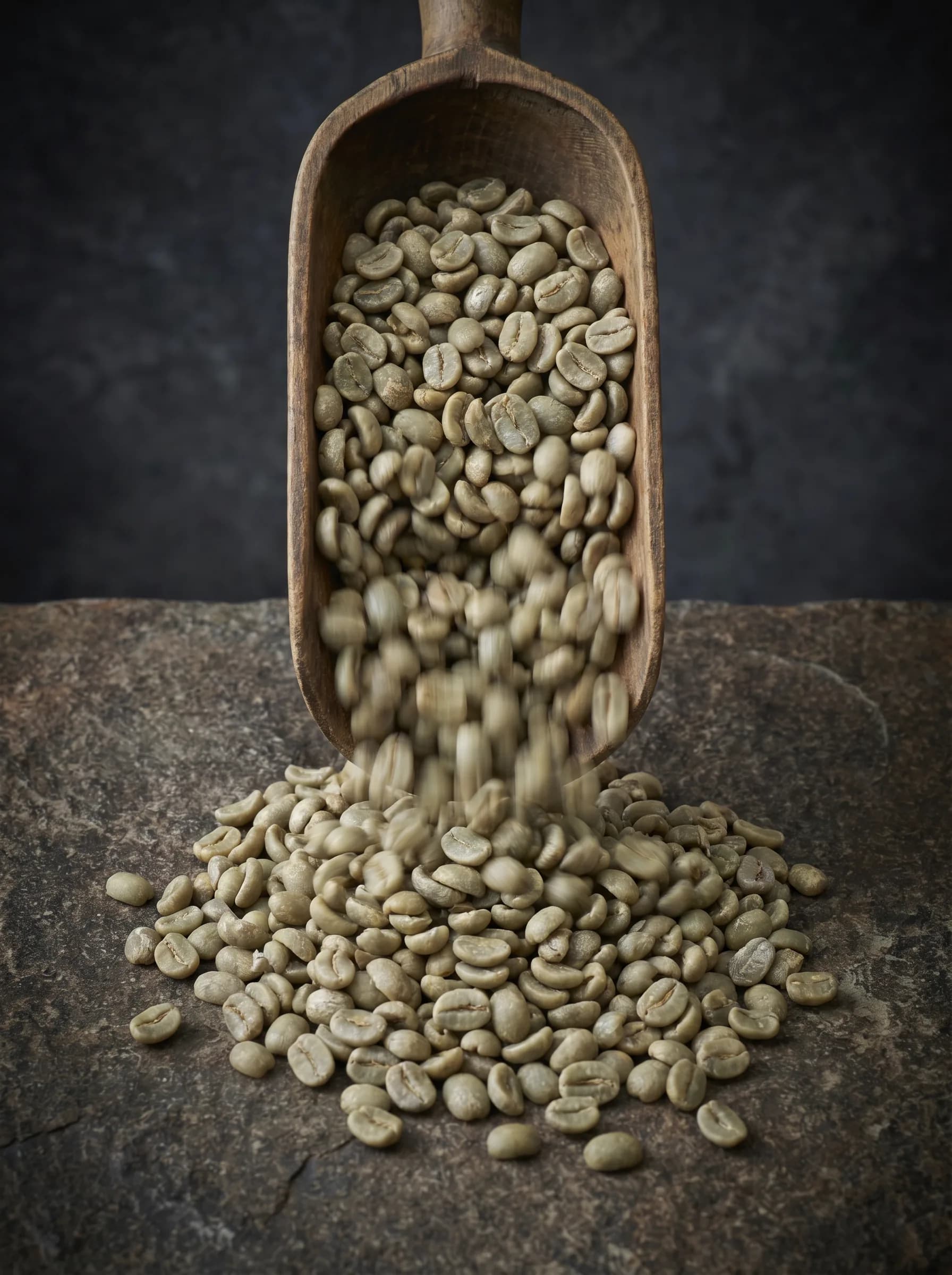green beans pouring